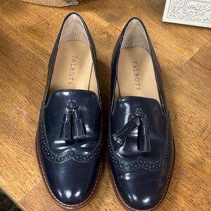 Talbots Dark Blue Tassel Loafers